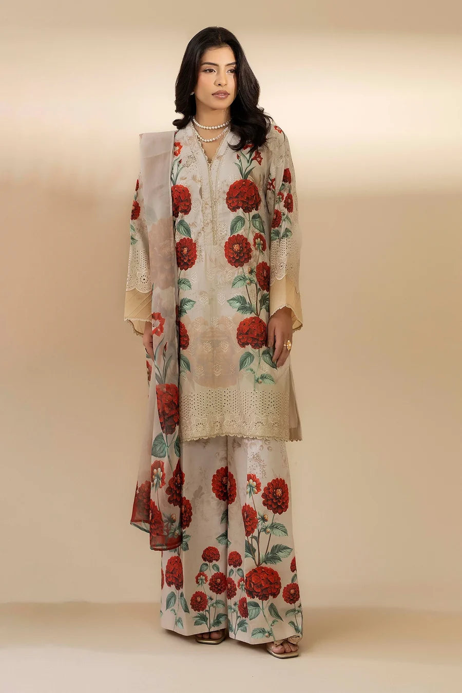 3 Piece Embroidered Lawn Suit