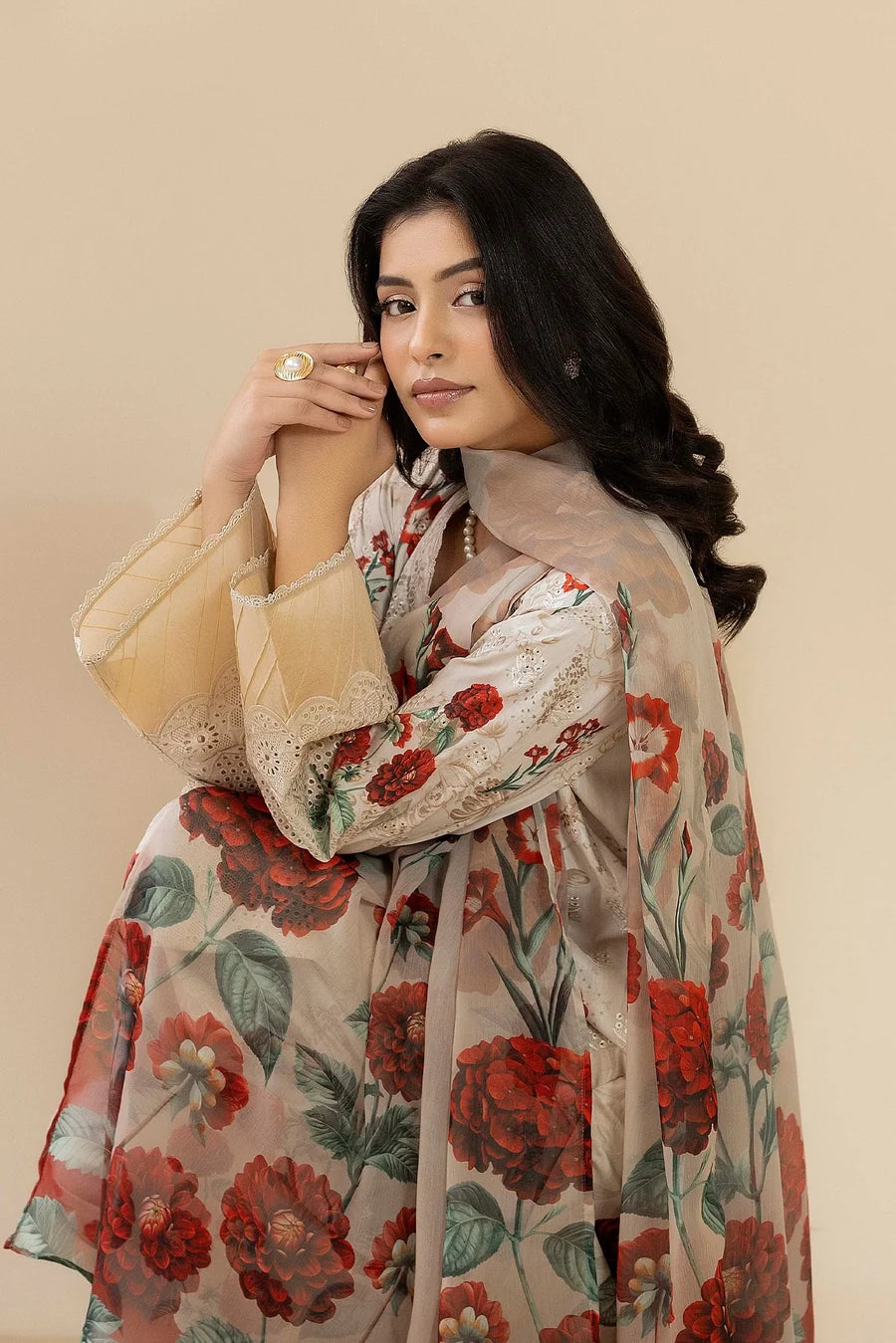 3 Piece Embroidered Lawn Suit