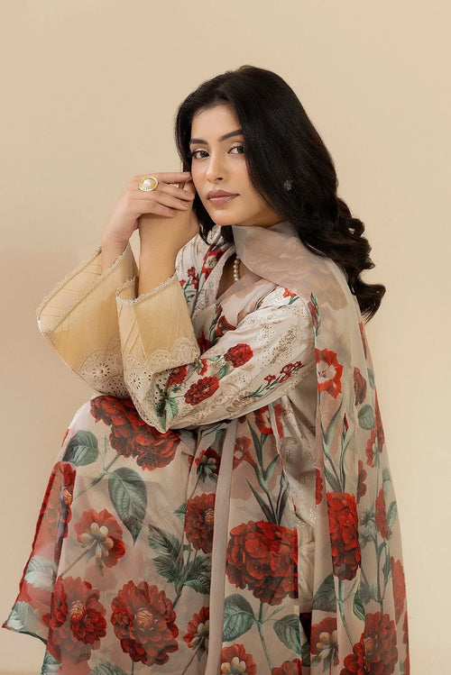 3 Piece Embroidered Lawn Suit