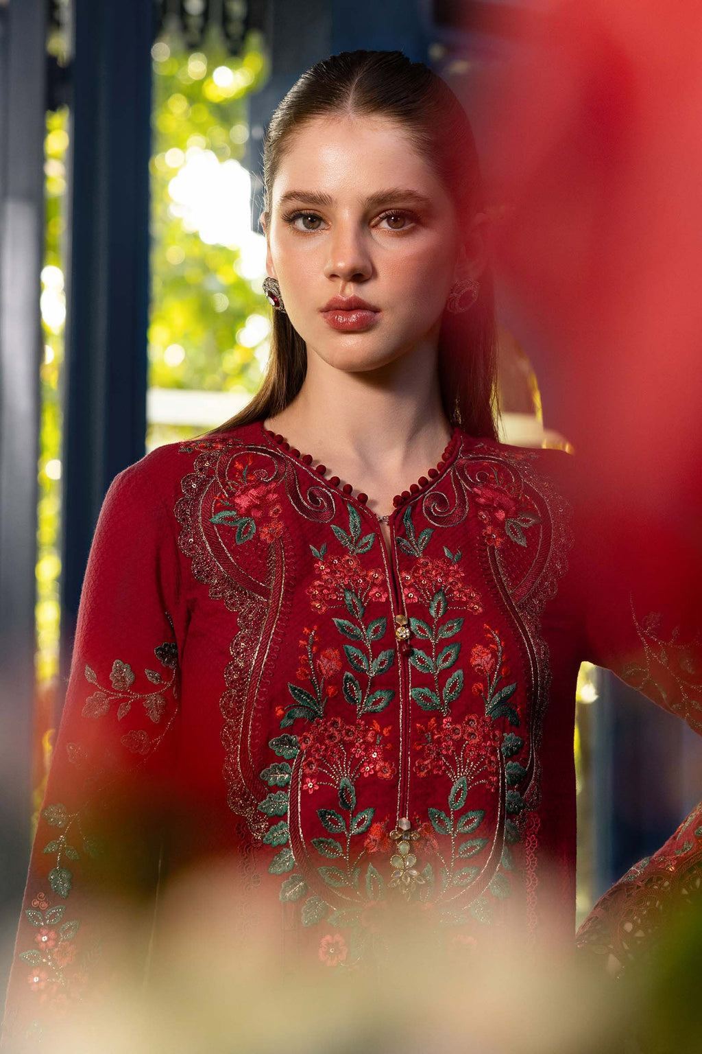 3 Piece Unstitched Embroidered Jacquard Lawn Sui