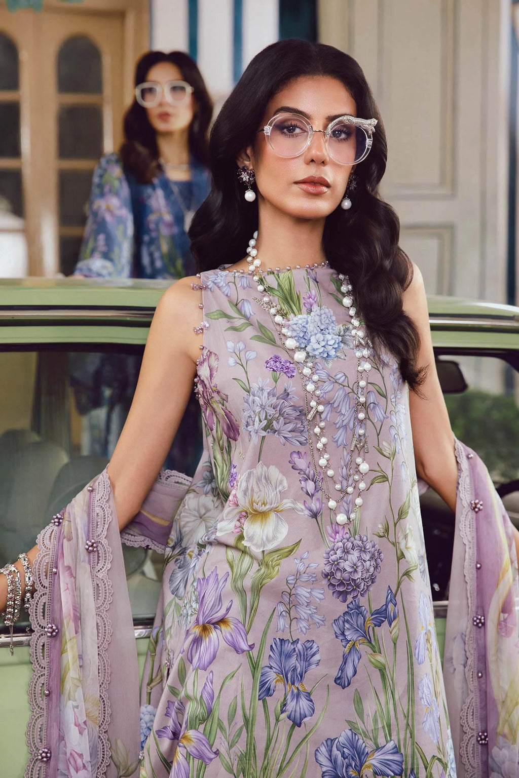 3 Piece Unstitched Embroidered Cambric Suit