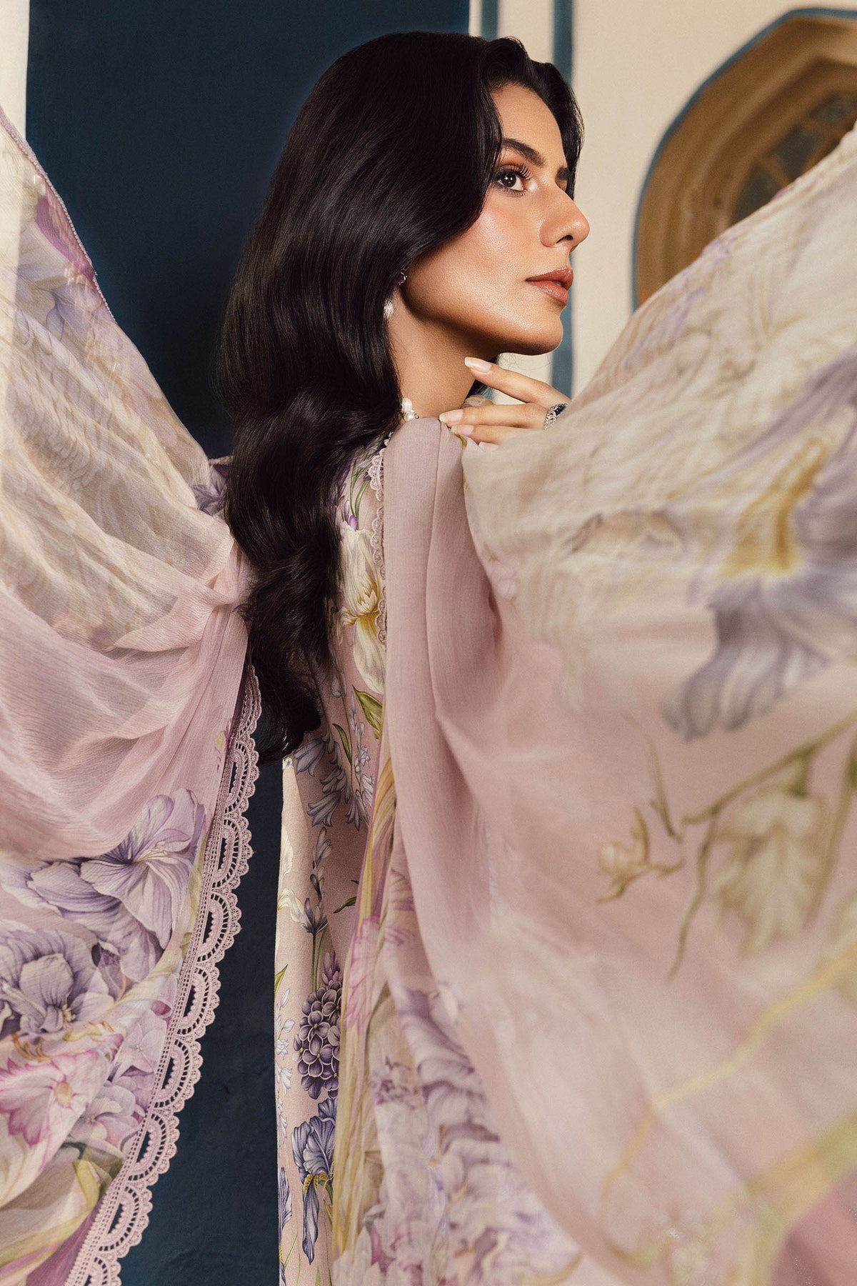 3 Piece Unstitched Embroidered Cambric Suit