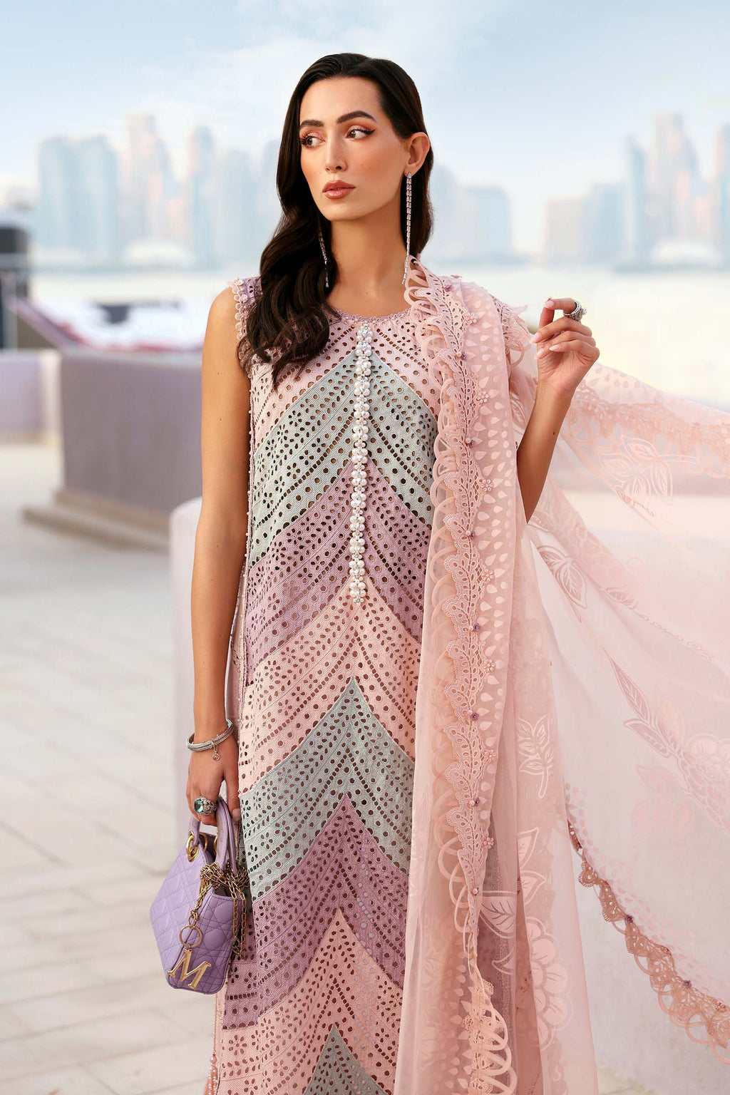 3 Piece Unstitched Embroidered Lawn Suit