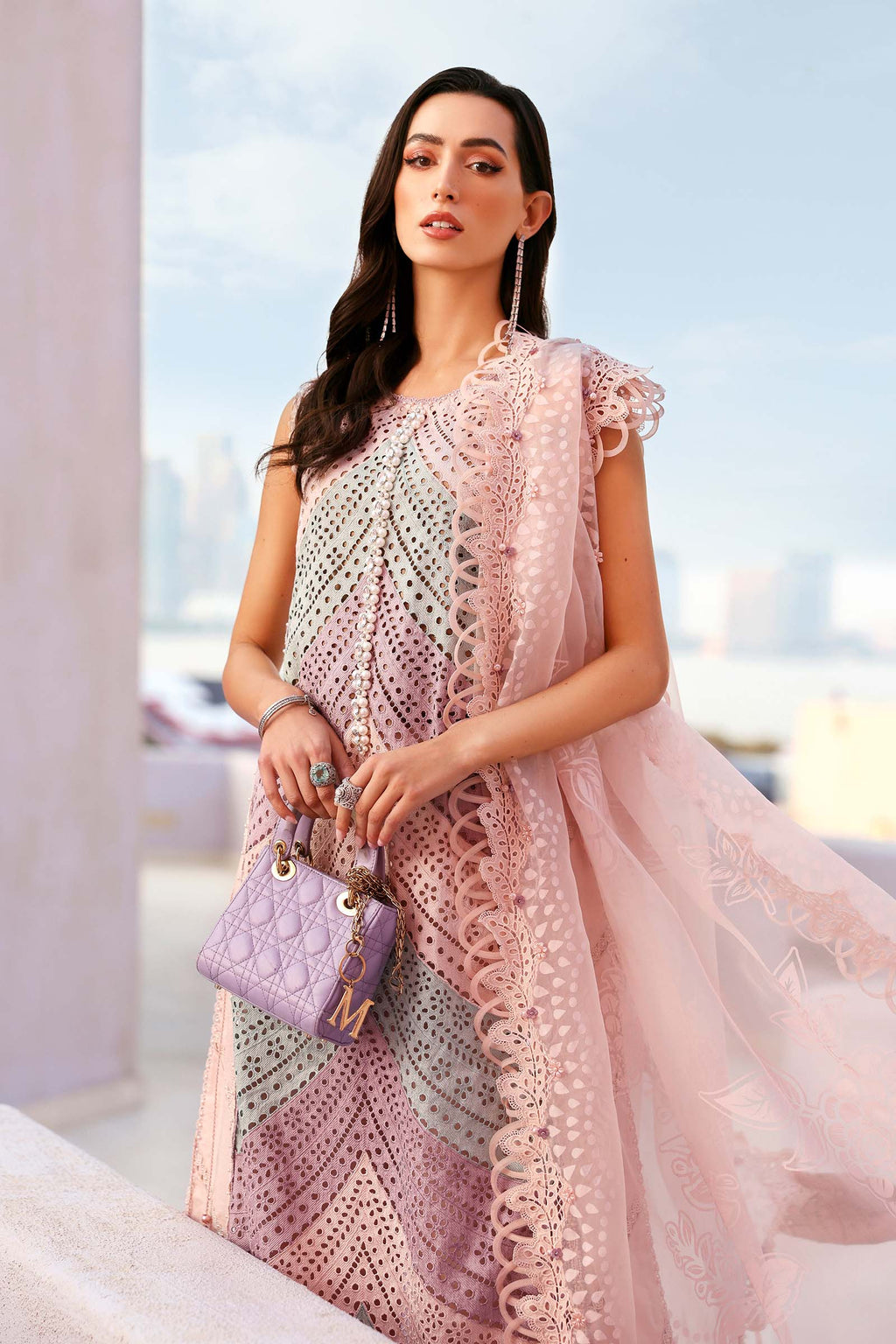 3 Piece Unstitched Embroidered Lawn Suit