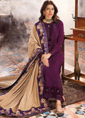 Signature Self-Embroidered Lawn Suit with Premium Diamond Dupatta - Rich Purple
