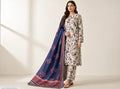 Indigo Bloom  3 Piece Elegant Unstitched Digital Printed Lawn Suit