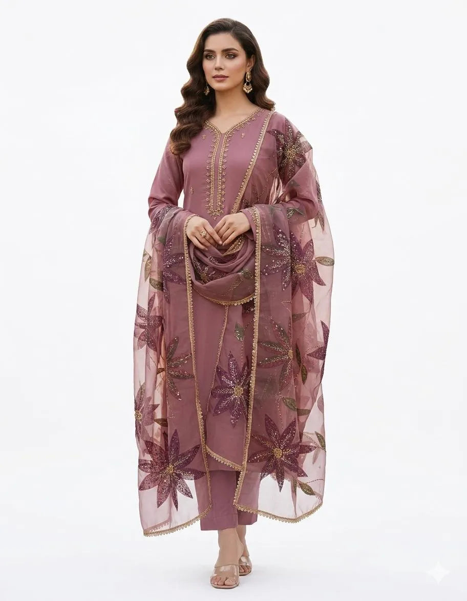 Premium Handmade Organza Signature Suit