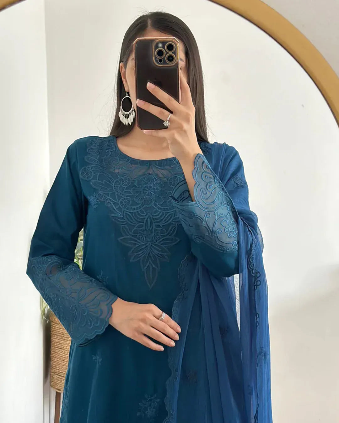 Mystic Glaze - Premium Embroidered Signature Lawn Cotton Suit