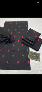 Elegant Black 2-Piece Embroidered Lawn Suit