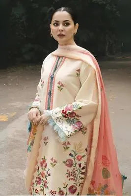 Women 3 Piece Embroidered Lawn Suit