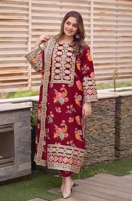 Signature Stitched Luxury Embroidered Suit